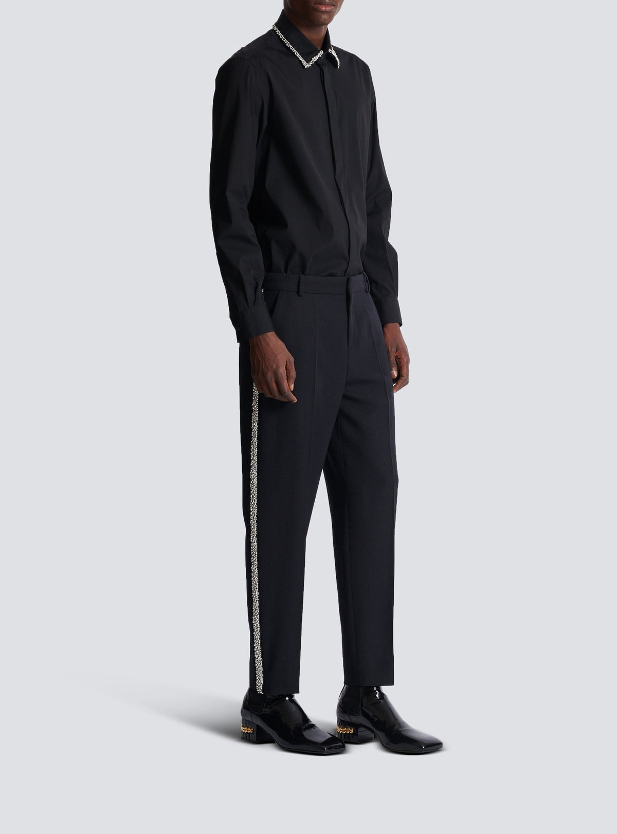 Wool trousers - Black & Crystal