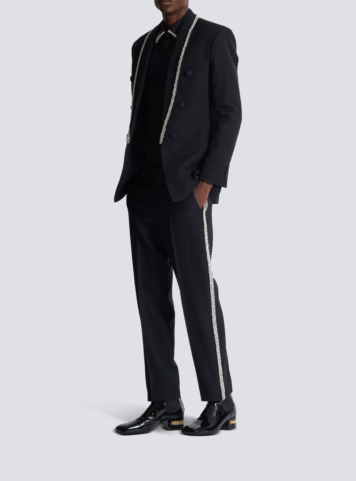 Wool trousers - Black & Crystal
