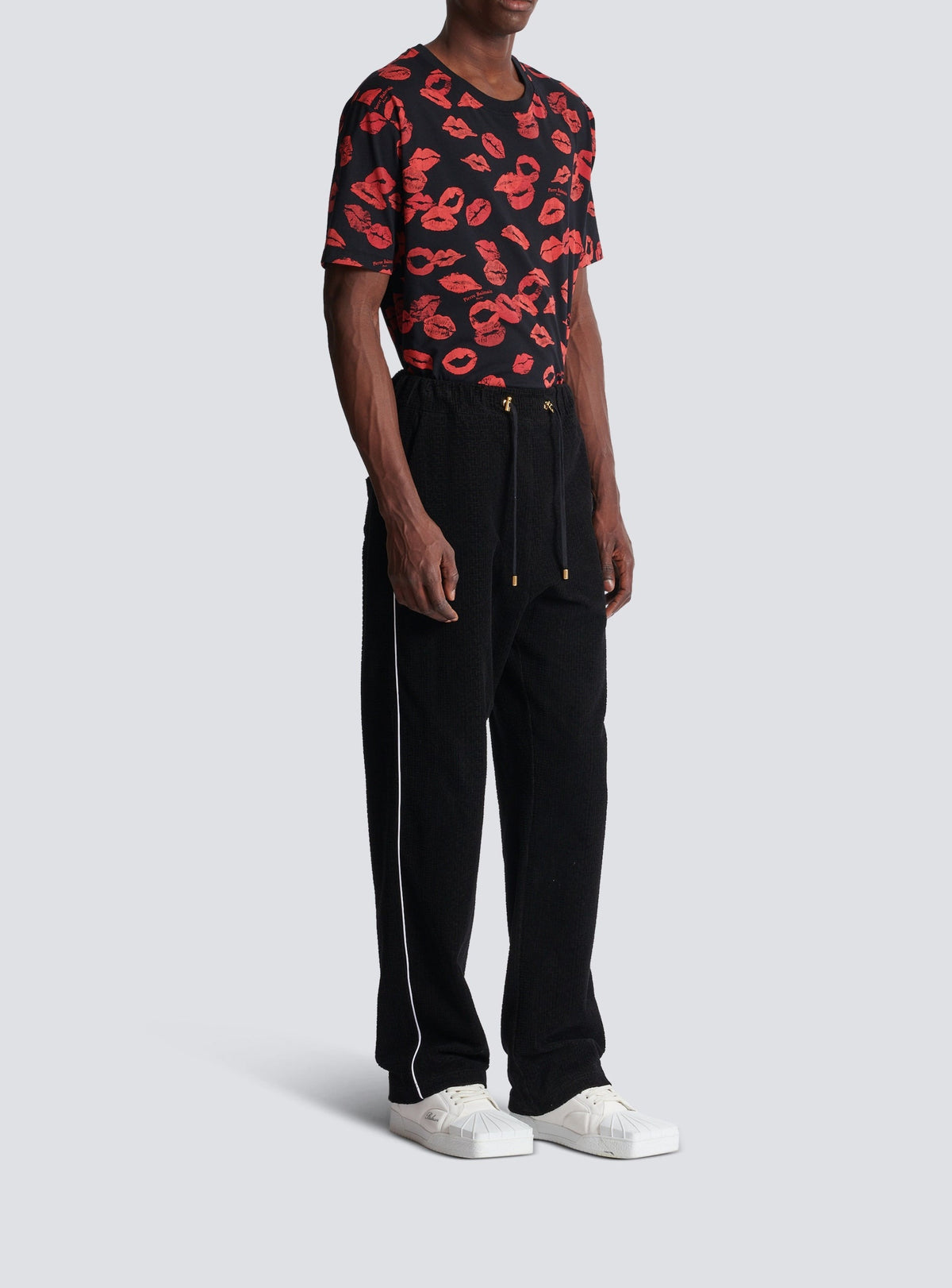 Velvet track pants - Black