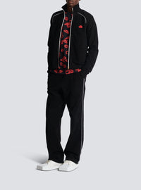 Velvet track pants - Black