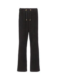 Velvet track pants - Black