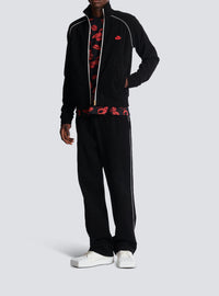 Veste de survêtement en velours - Noir