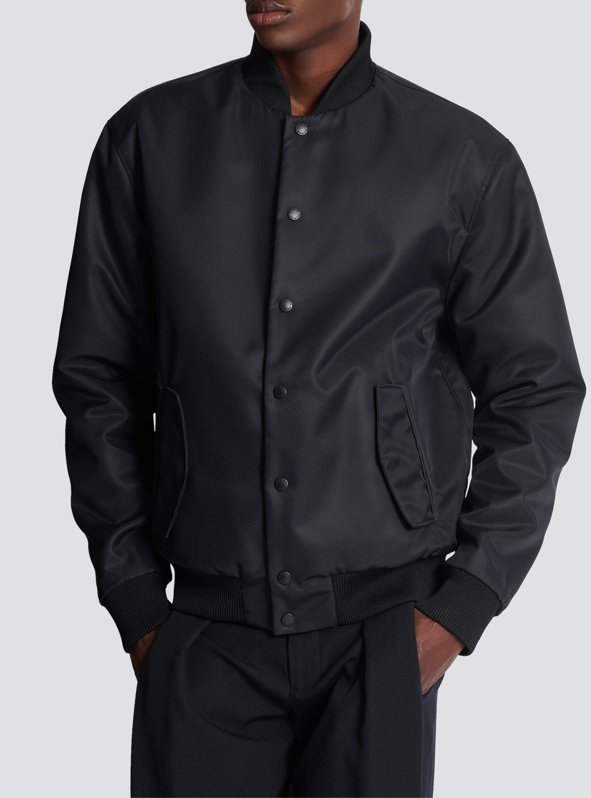 Reversible bomber jacket with kiss print - Black & Bright Red