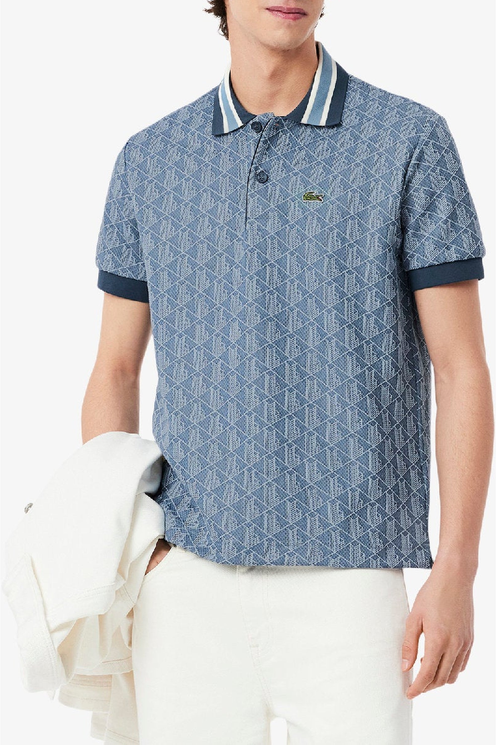 Polo en jacquard monogramme - Faucon & Panorama