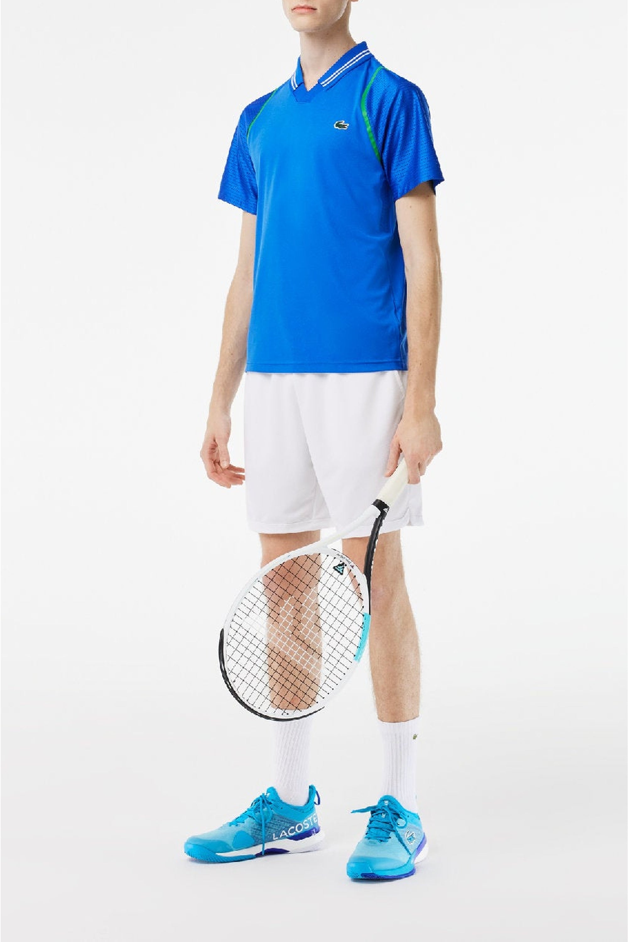 Polo ajusté Lacoste Tennis x Daniil Medvedev en piqué - Royaume