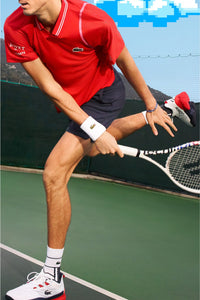 Polo ajusté Lacoste Tennis x Daniil Medvedev en piqué - Corrida