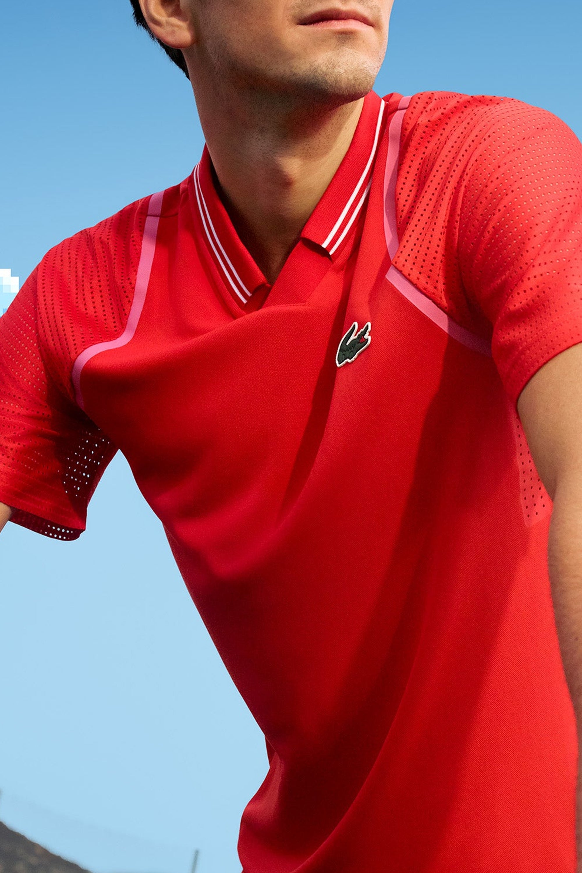 Polo ajusté Lacoste Tennis x Daniil Medvedev en piqué - Corrida