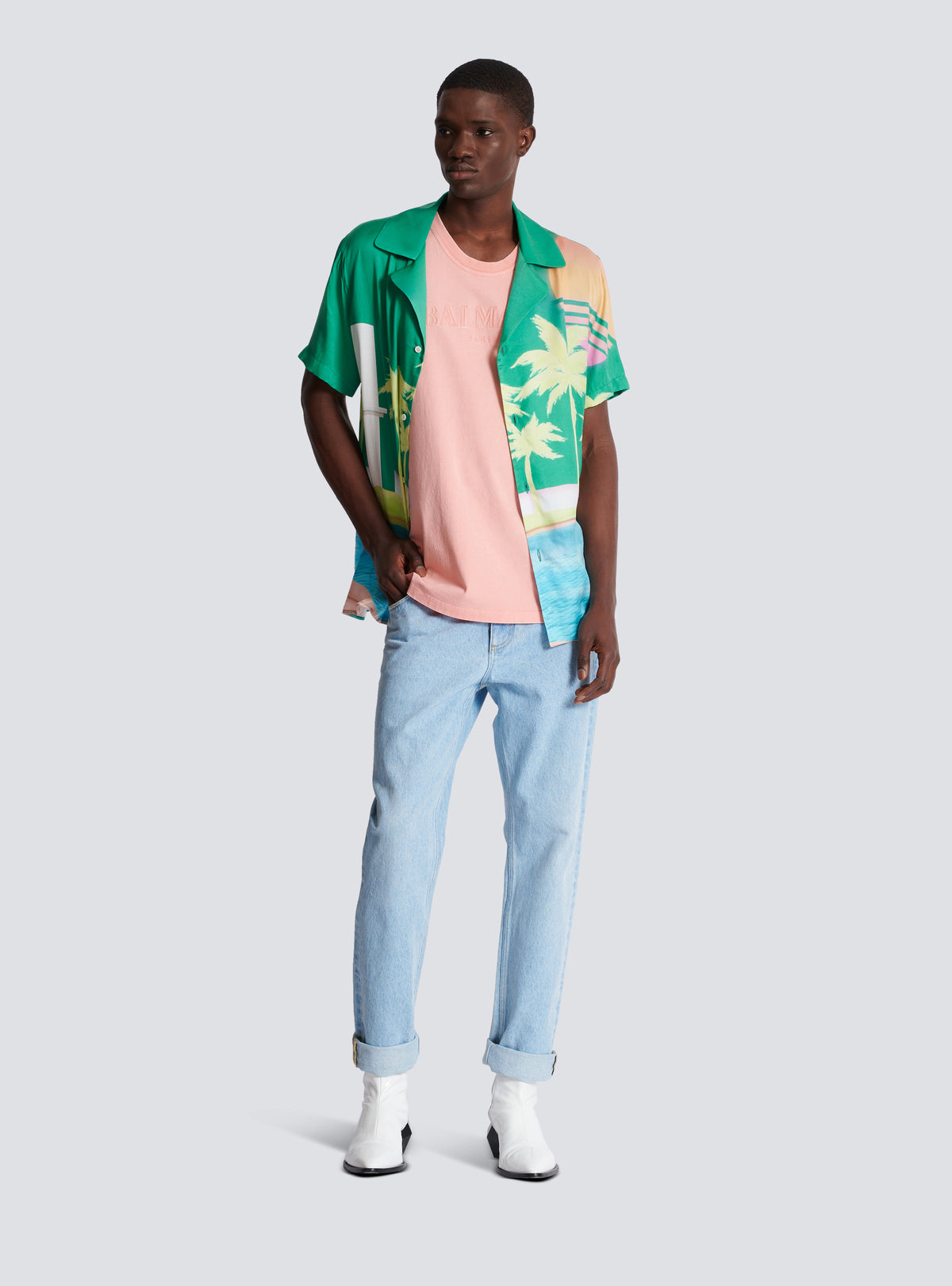 Débardeur avec broderie balmain vintage - Saumon  &  Saumon