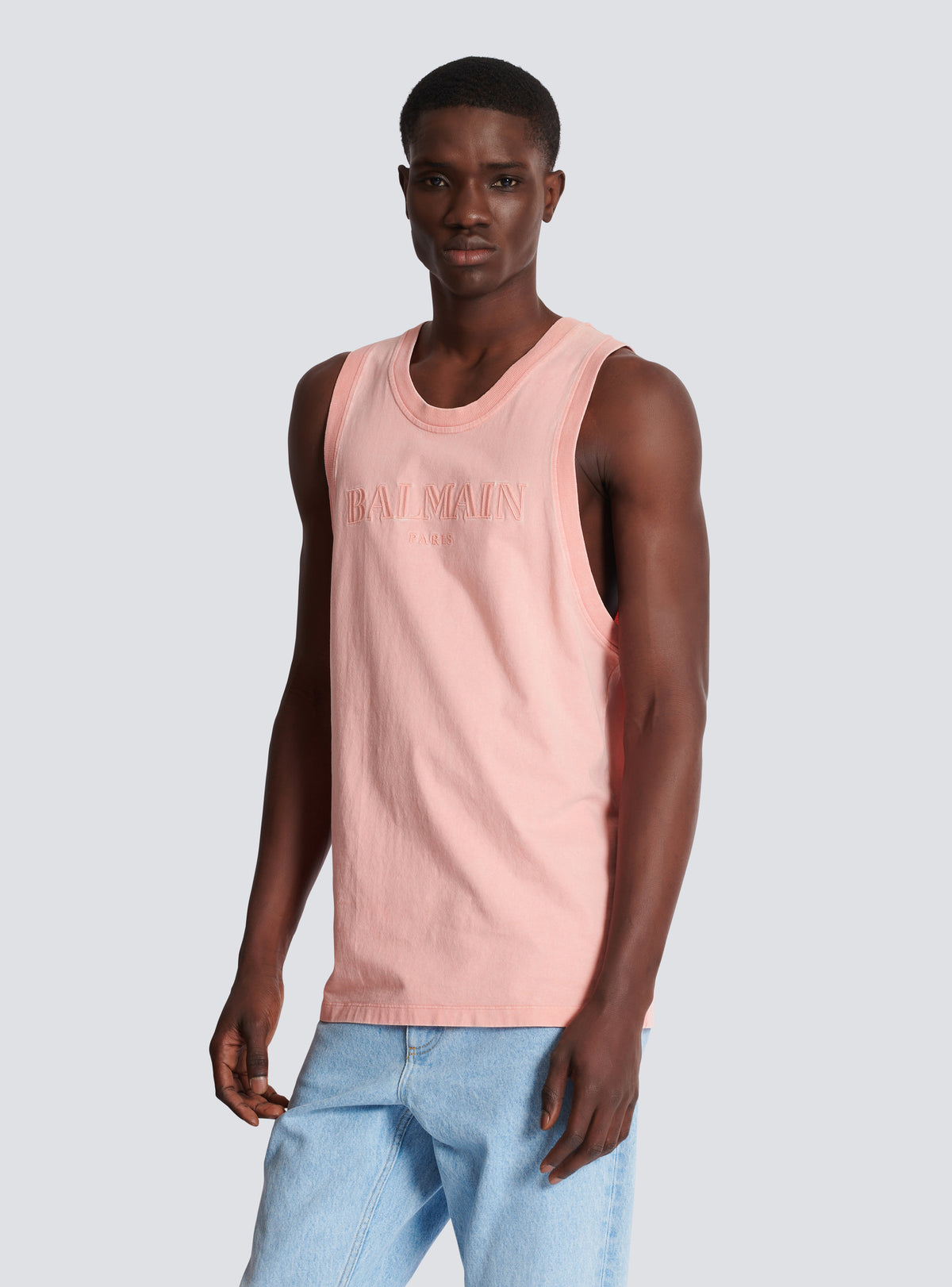 Débardeur avec broderie balmain vintage - Saumon  &  Saumon