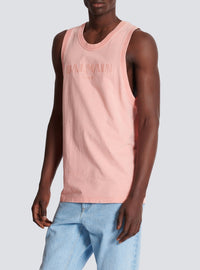 Tank top with vintage embroidery - Salmon & Salmon