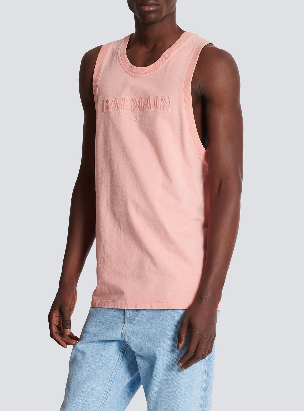 Tank top with vintage embroidery - Salmon & Salmon