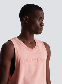 Débardeur avec broderie balmain vintage - Saumon  &  Saumon