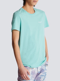 T-shirt à manches courtes floqué Balmain Paris - Bleu