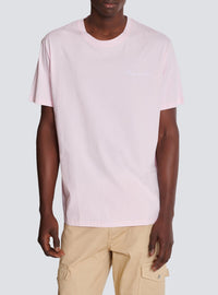 Oversized embroidered T-shirt - Light Pink & White
