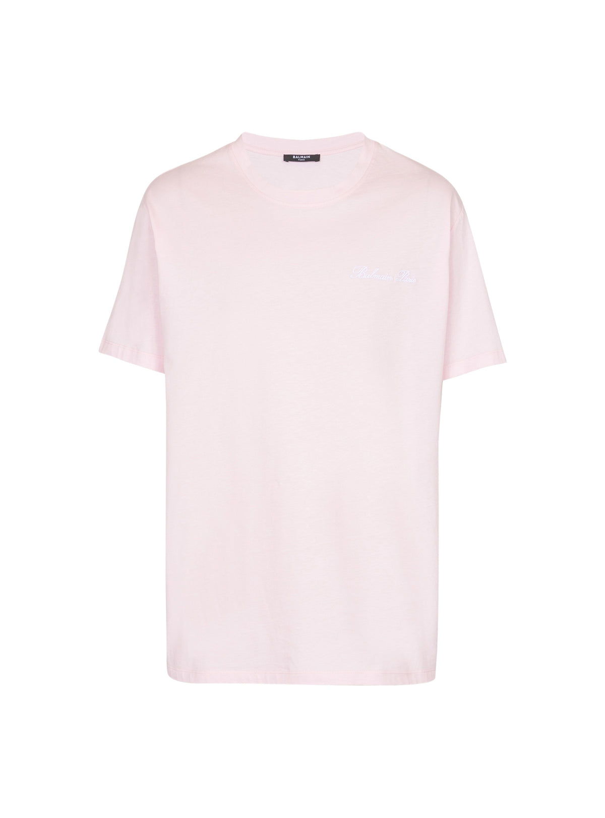 Oversized embroidered T-shirt - Light Pink & White
