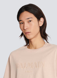 T-shirt ample avec broderie balmain vintage - Nude Clair & Nude Clair