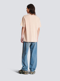 T-shirt ample avec broderie balmain vintage - Nude Clair & Nude Clair