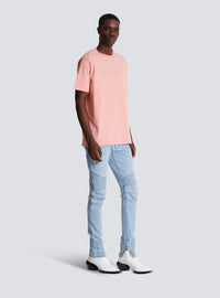 T-shirt ample avec broderie balmain vintage - Saumon  &  Saumon