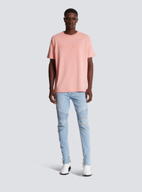 T-shirt ample avec broderie balmain vintage - Saumon  &  Saumon