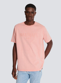 T-shirt ample avec broderie balmain vintage - Saumon  &  Saumon
