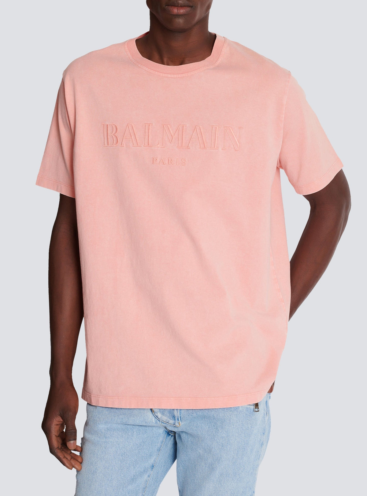 T-shirt ample à broderie - Saumon & Saumon