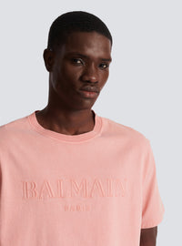 T-shirt ample avec broderie balmain vintage - Saumon  &  Saumon