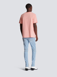 T-shirt ample avec broderie balmain vintage - Saumon  &  Saumon