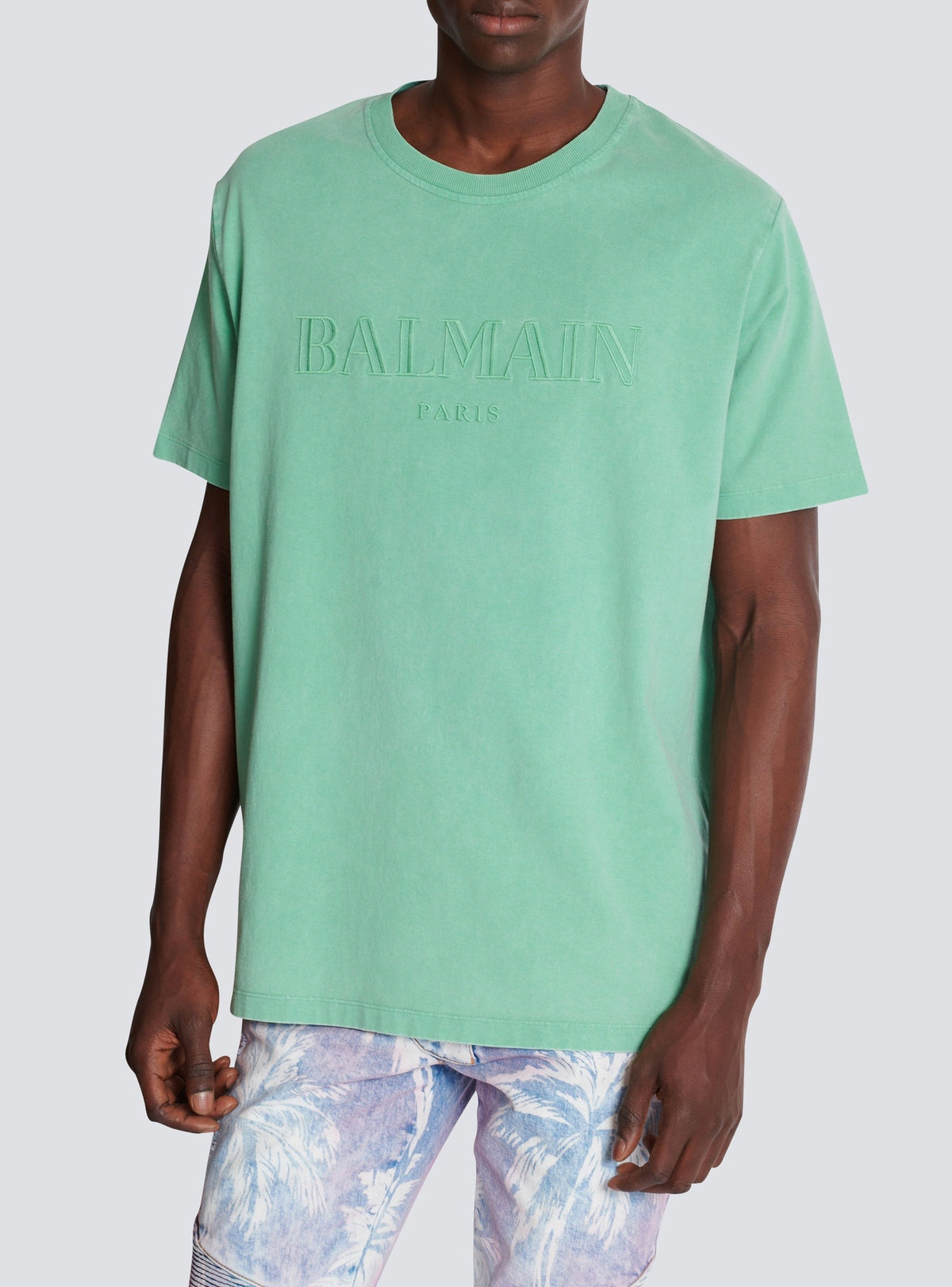 T-shirt ample à broderie - Vert