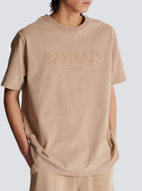 T-shirt ample à broderie - Beige
