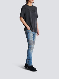 T-shirt ample à broderie - Gris & Gris