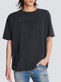 T-shirt ample à broderie - Gris & Gris