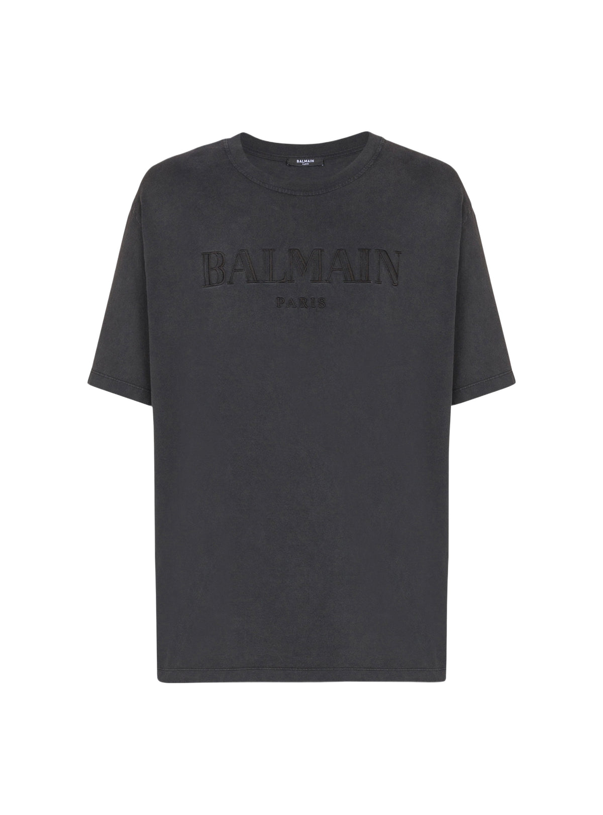T-shirt ample avec broderie balmain vintage - Gris & Gris