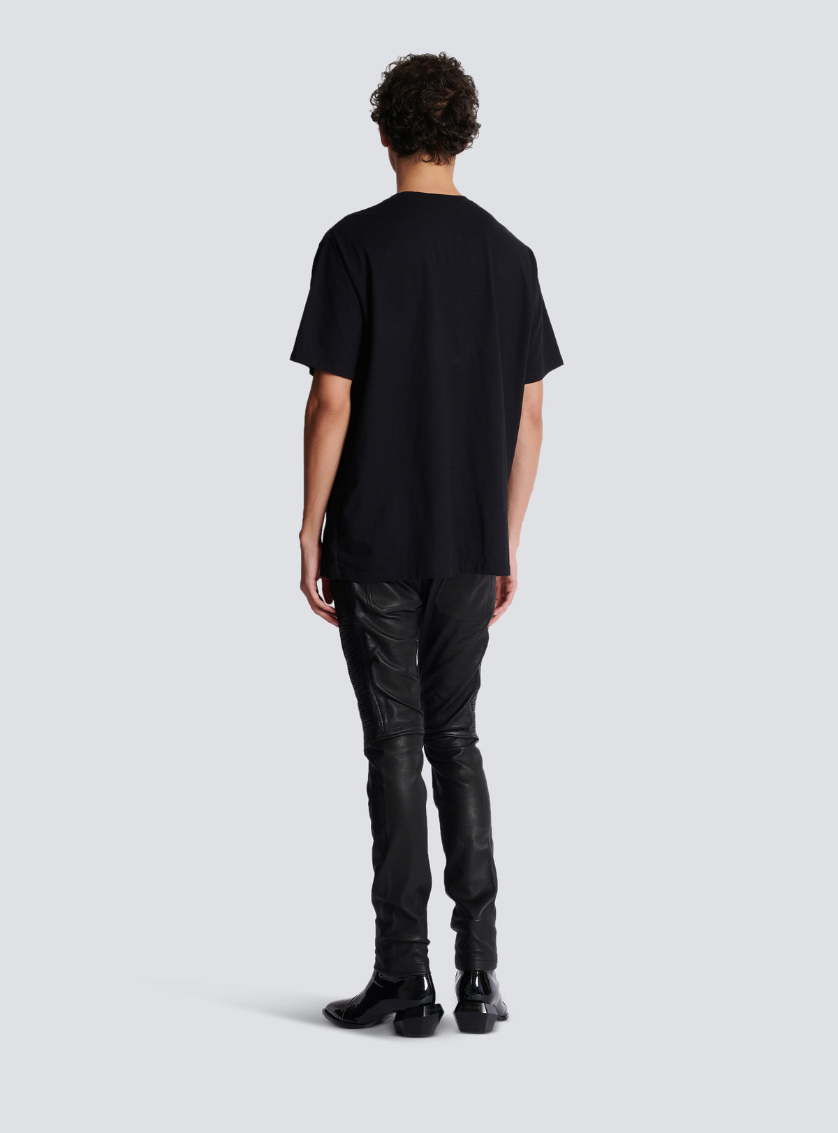 T-shirt brodé palmier - Noir & Cristal
