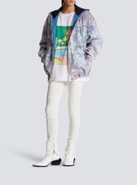Oversized postcard print T-shirt - Multicolor