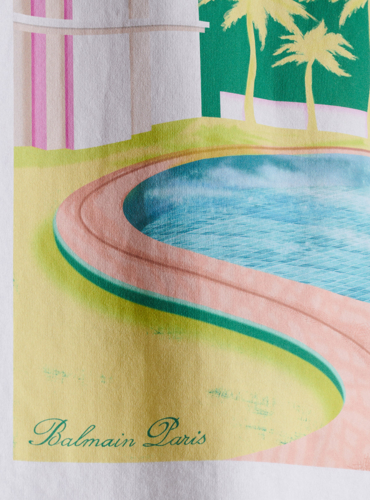 T-shirt ample imprimé balmain postcard - Multicolore