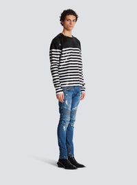 Haut mariniere rayé brodé - Noir & Blanc