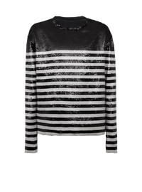 Haut mariniere rayé brodé - Noir & Blanc