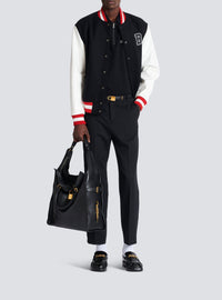 Short-sleeved polo shirt with embroidery - Black & White