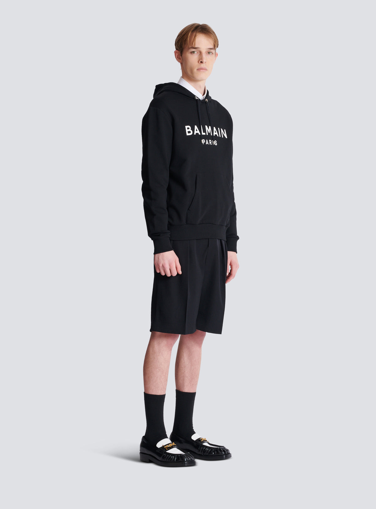 Hoodie imprimé balmain paris - Noir & Blanc