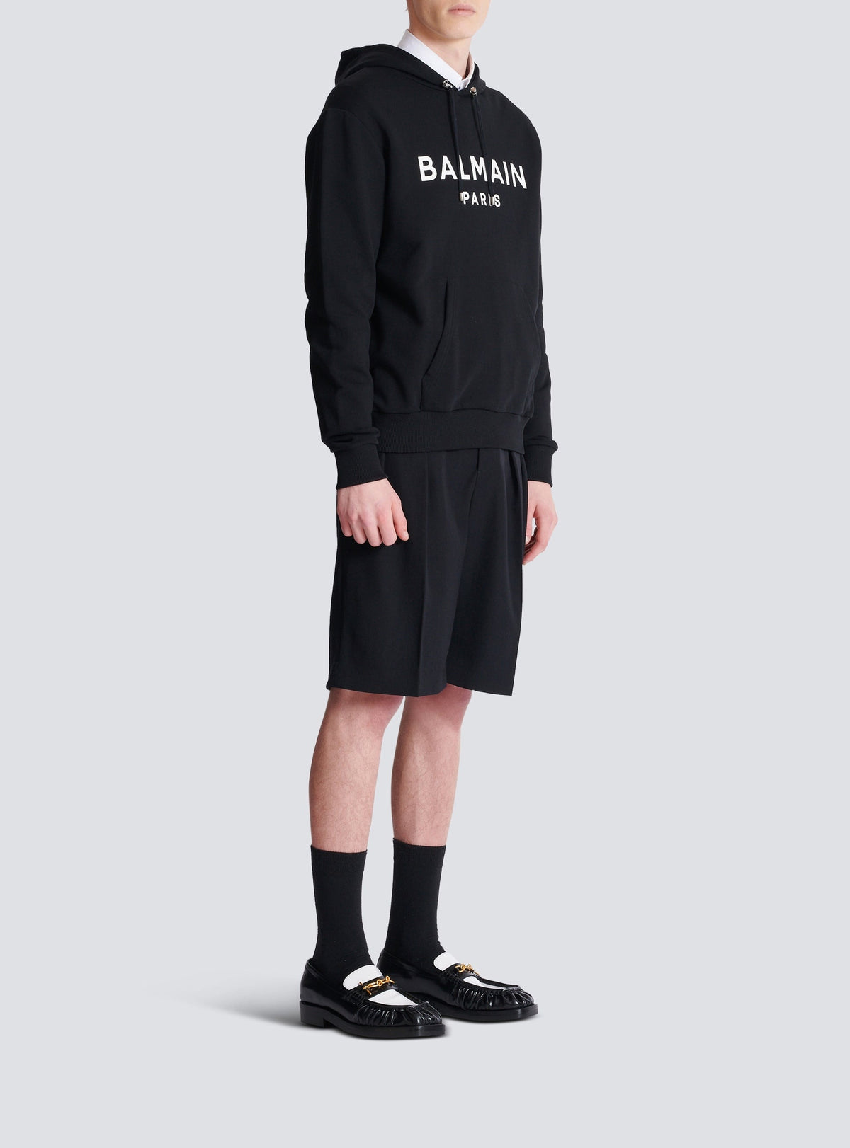 Balmain Paris printed hoodie - Black & White