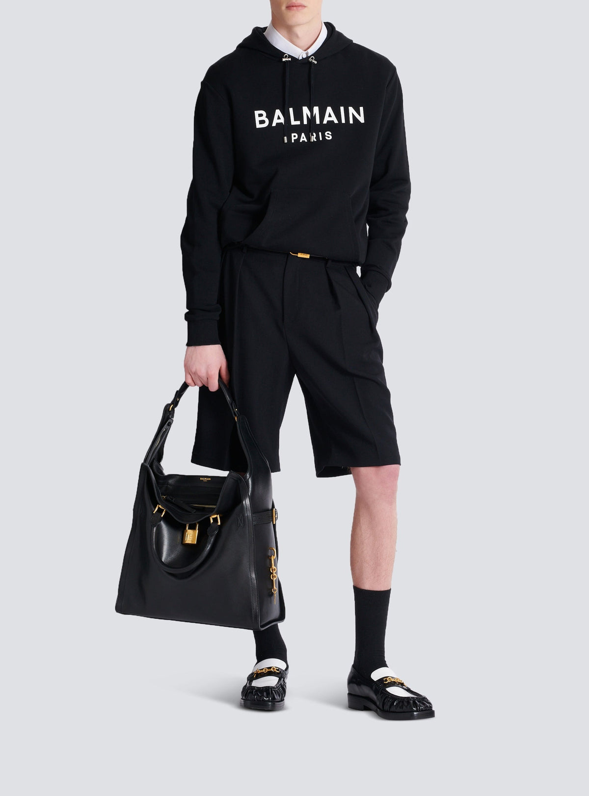 Balmain Paris printed hoodie - Black & White