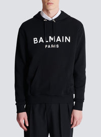 Hoodie imprimé balmain paris - Noir & Blanc