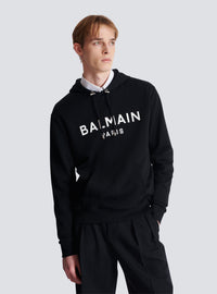 Hoodie imprimé balmain paris - Noir & Blanc