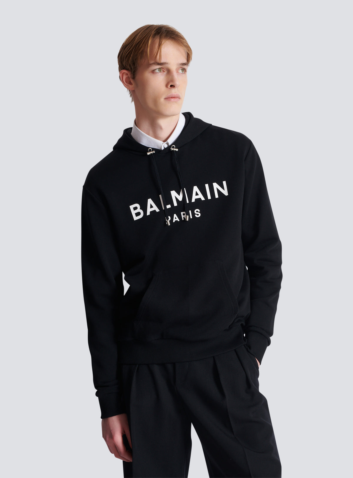 Hoodie imprimé balmain paris - Noir & Blanc
