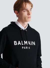 Hoodie imprimé balmain paris - Noir & Blanc