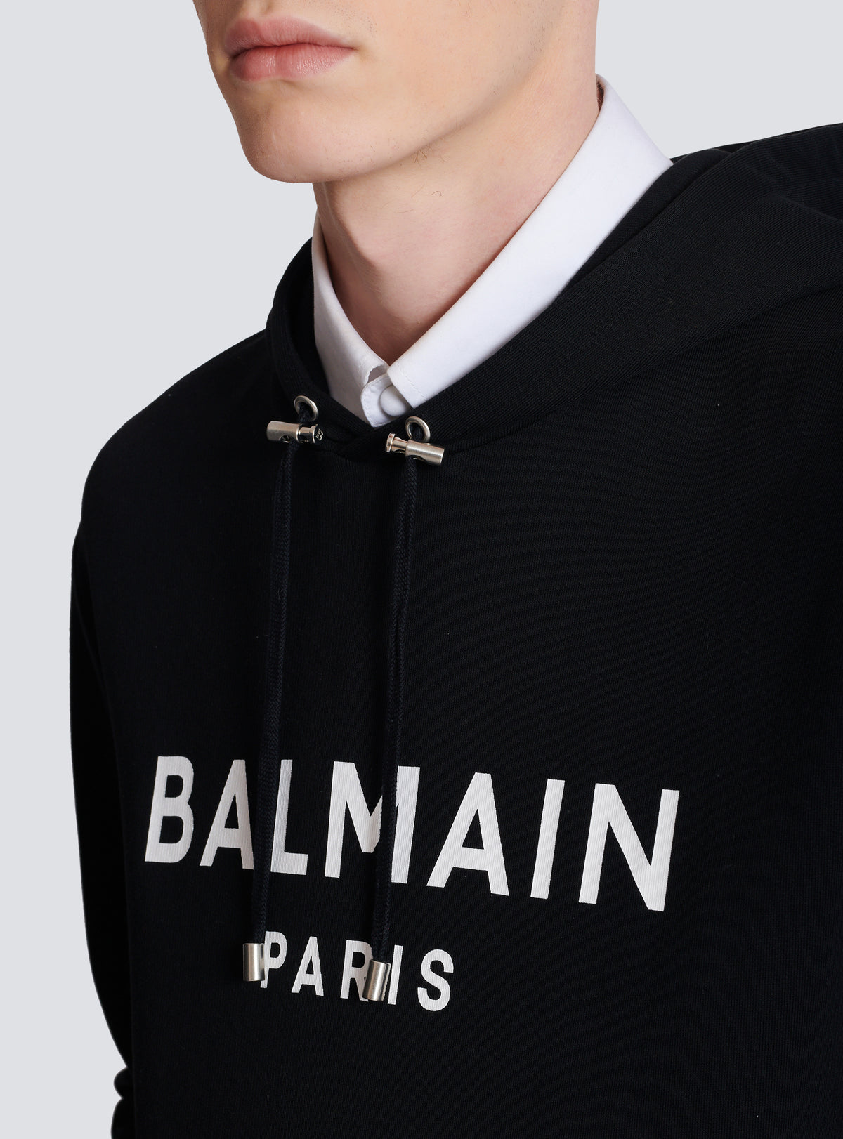 Hoodie imprimé balmain paris - Noir & Blanc