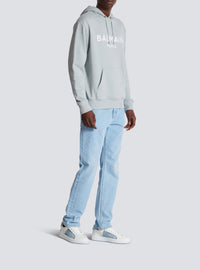 Sweat à capuche imprimé Balmain Paris - Gris