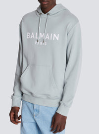 Sweat à capuche imprimé Balmain Paris - Gris