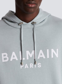 Sweat à capuche imprimé Balmain Paris - Gris