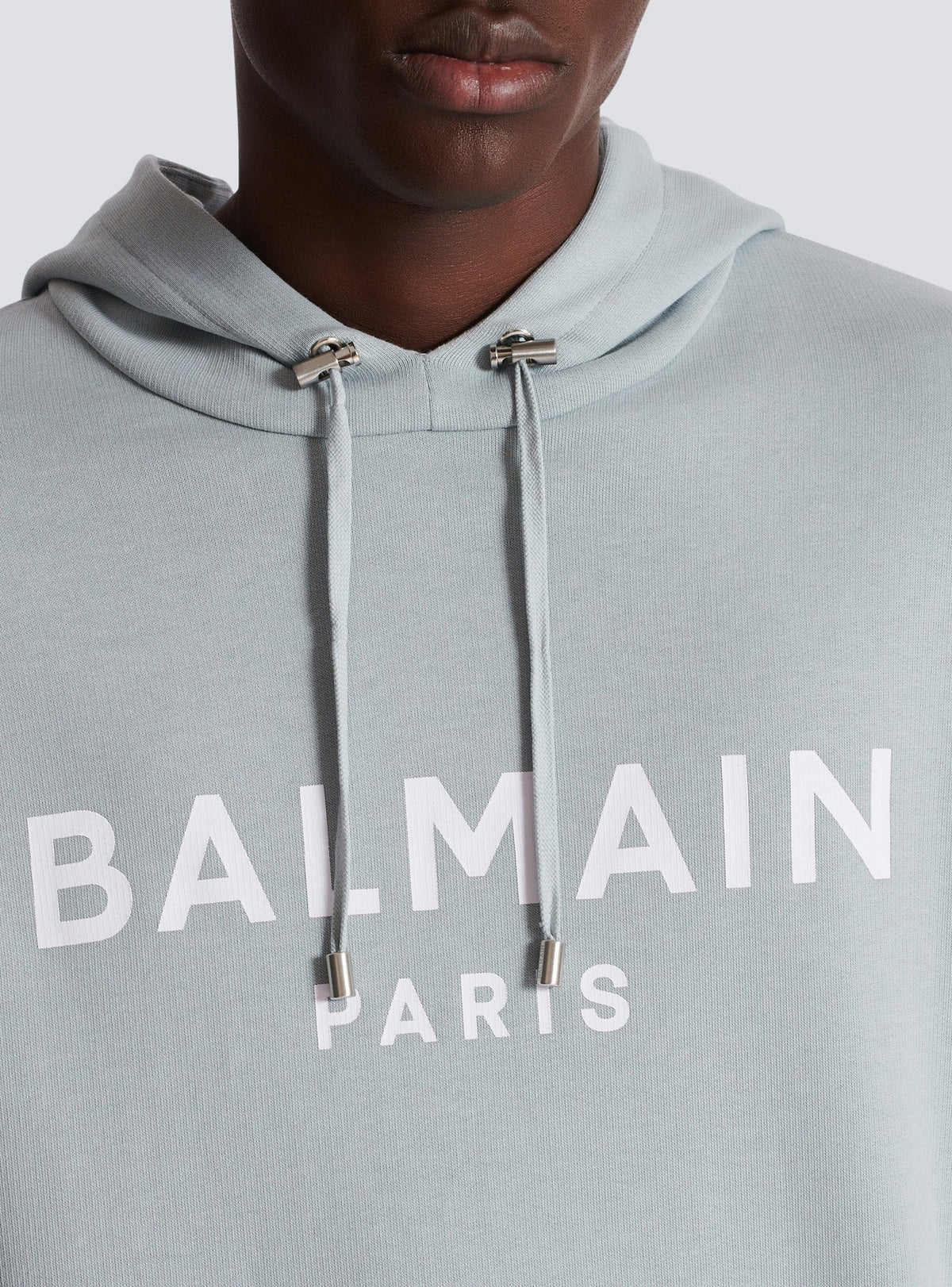 Sweat à capuche imprimé Balmain Paris - Gris